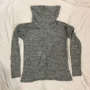 ATHLETA Kickback Jacket Soft and Cozy Grey Heather